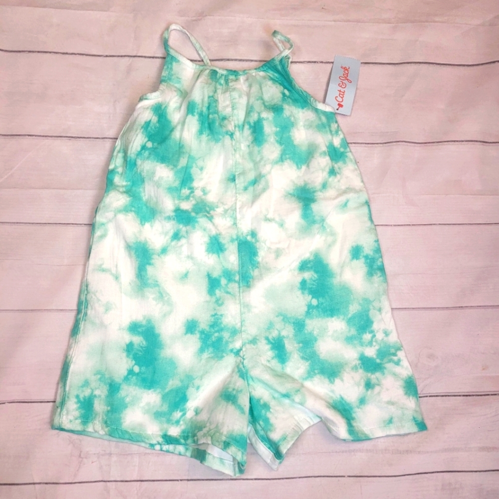 Girls Green romper size S 6/6X